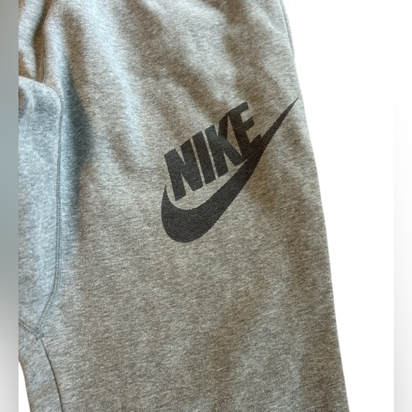 Nike Men’s Fleece Joggers Elastic & Drawstring Waist Gray Large Black Swoosh XL. - Picture 3 of 10